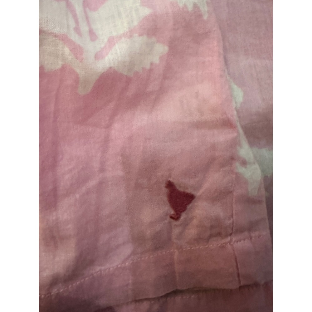 Pink Chicken Girls Pink Floral Block Print Cotton Gauze Pintuck Dress 18-24M - Picture 4 of 6